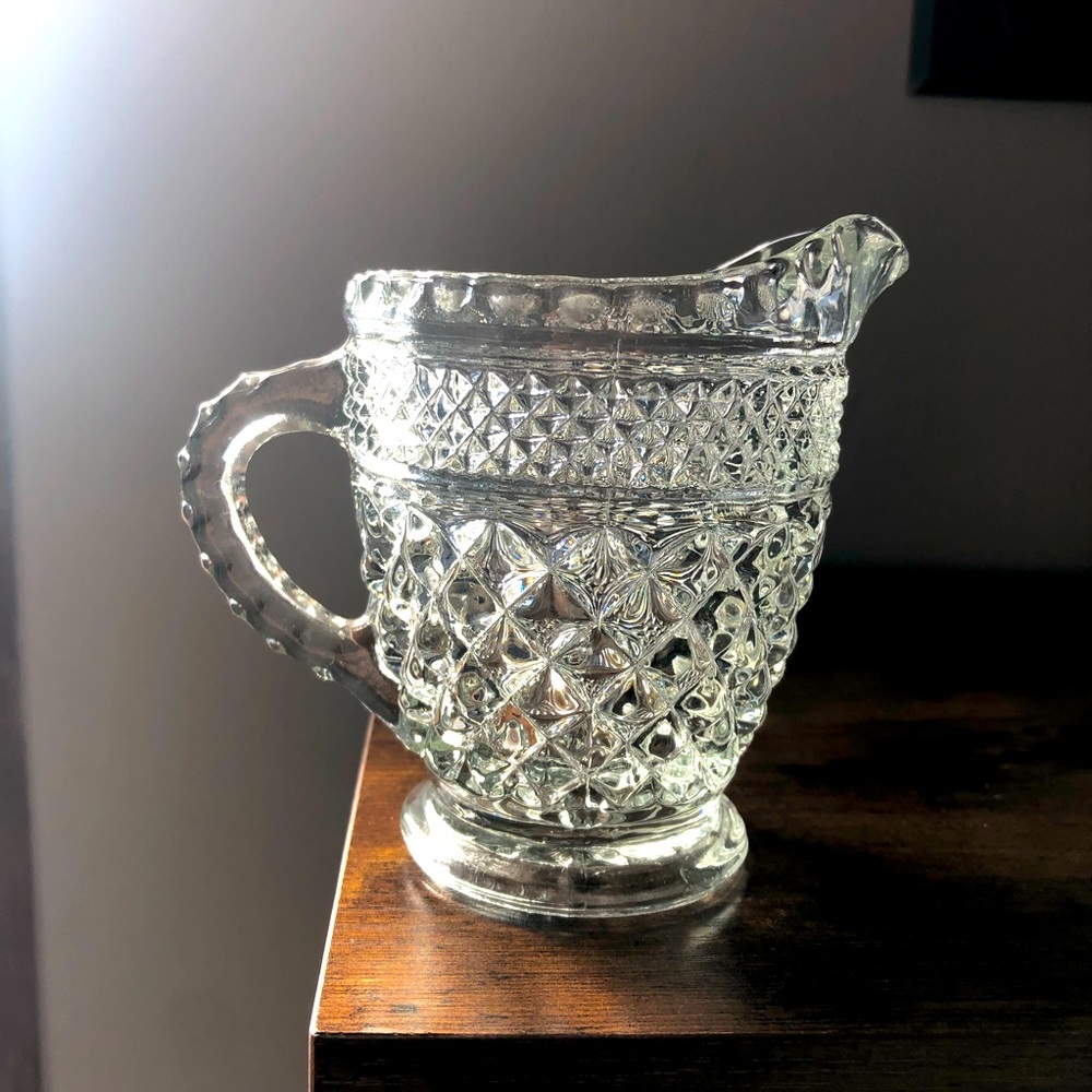 Beautiful glass creamer, excellent condition